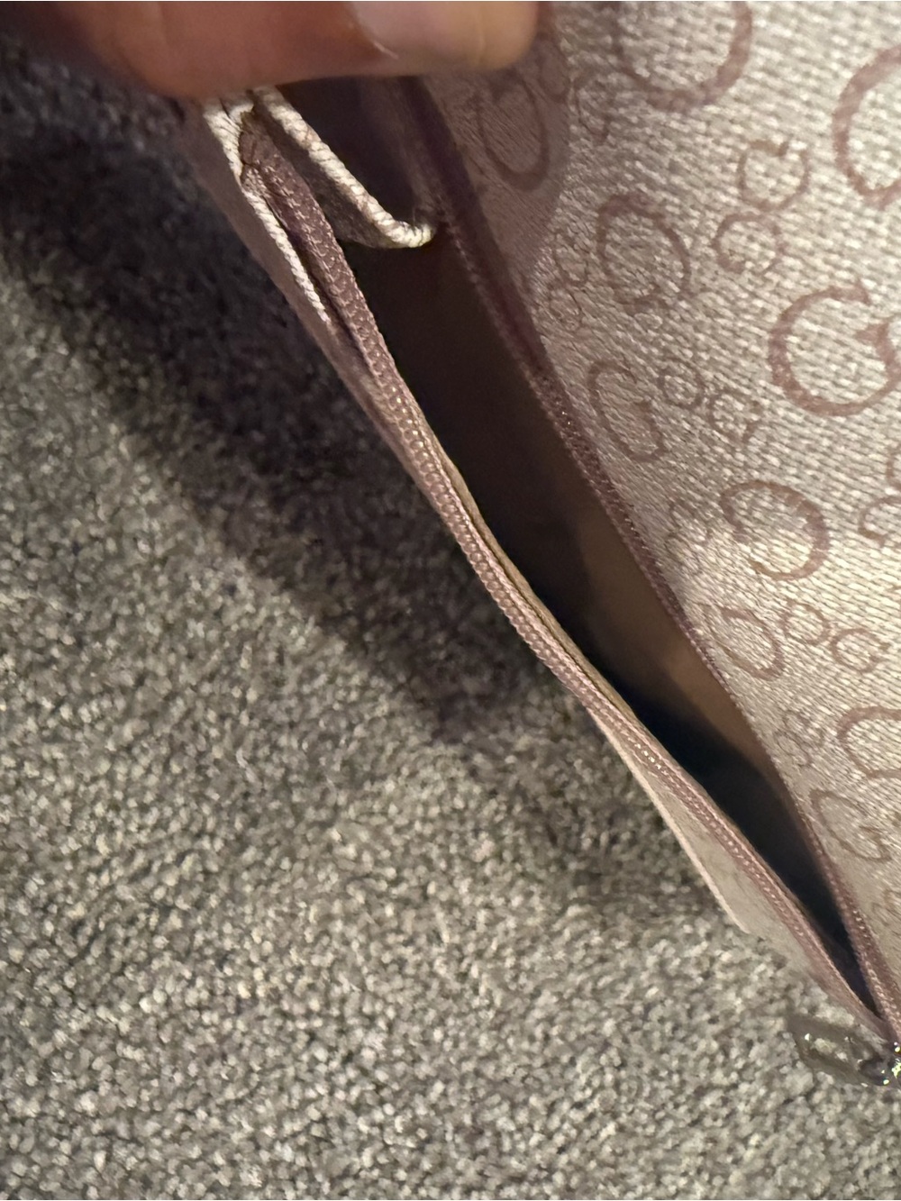 GUESS Beige Monogram Envelope Wallet - Picture 4 of 4